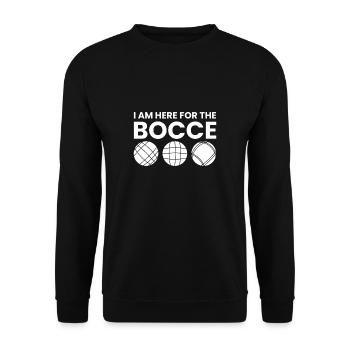 Bocce Shirt Gift Boccia Player - Unisex Sweatshirt - black - Front - Alina (178cm) & Michal (187cm)
