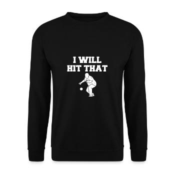 Je vais frapper ce cadeau de chemise de joueur de boccia - Sweat-shirt Unisexe - noir - Devant - Alina (178cm) & Michal (187cm)