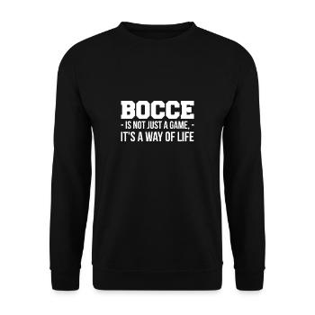 Bocce Is Not Just A Game Its A Way Of Life - Unisex Sweatshirt - black - Front - Alina (178cm) & Michal (187cm)