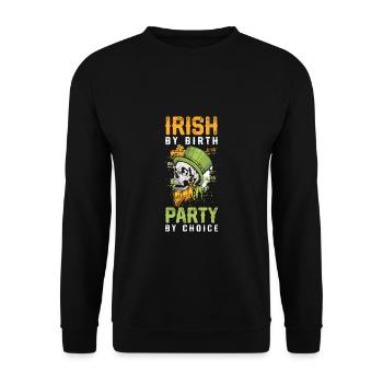 Irlandais par naissance Party par choix - Sweat-shirt Unisexe - noir - Devant - Alina (178cm) & Michal (187cm)