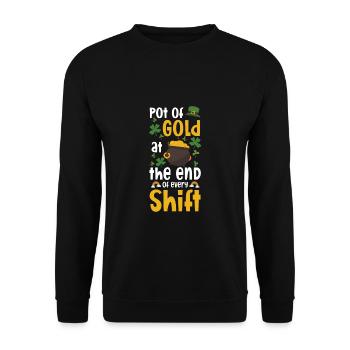 St. Patrick's Day Nurse Nurse - Unisex Sweatshirt - black - Front - Alina (178cm) & Michal (187cm)
