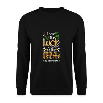 St. Patrick's Day Teacher School Teaching Shirt - Unisex Sweatshirt - black - Front - Alina (178cm) & Michal (187cm)