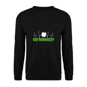 St. Patrick's Day Nurse Nurse - Unisex Sweatshirt - black - Front - Alina (178cm) & Michal (187cm)