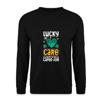 St. Patrick's Day Nurse Nurse - Unisex Sweatshirt - black - Front - Alina (178cm) & Michal (187cm)