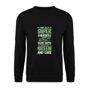 St. Patrick's Day Nurse Nurse - Unisex Sweatshirt - black - Front - Alina (178cm) & Michal (187cm)