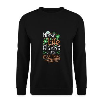 St. Patrick's Day Nurse Nurse - Unisex Sweatshirt - black - Front - Alina (178cm) & Michal (187cm)
