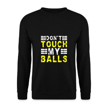 Ne touchez pas à mes balles Joueur de boccia - Sweat-shirt Unisexe - noir - Devant - Alina (178cm) & Michal (187cm)