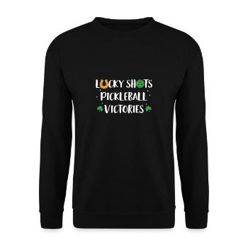 T-shirt de la Saint-Patrick Joueur de pickleball - Sweat-shirt Unisexe - noir - Devant - Alina (178cm) & Michal (187cm)