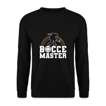 Bocce Master Shirt Gift Boccia Player - Unisex Sweatshirt - black - Front - Alina (178cm) & Michal (187cm)