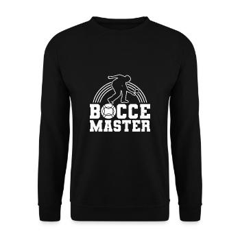 Bocce Master Shirt Gift Boccia Player - Unisex Sweatshirt - black - Front - Alina (178cm) & Michal (187cm)