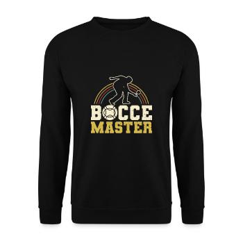 Bocce Master Shirt Gift Boccia Player - Unisex Sweatshirt - black - Front - Alina (178cm) & Michal (187cm)