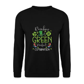 T-shirt LGBT de la Saint-Patrick - Sweat-shirt Unisexe - noir - Devant - Alina (178cm) & Michal (187cm)