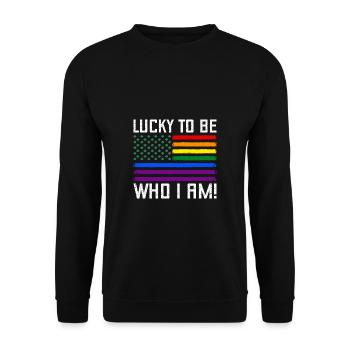 T-shirt LGBT de la Saint-Patrick - Sweat-shirt Unisexe - noir - Devant - Alina (178cm) & Michal (187cm)