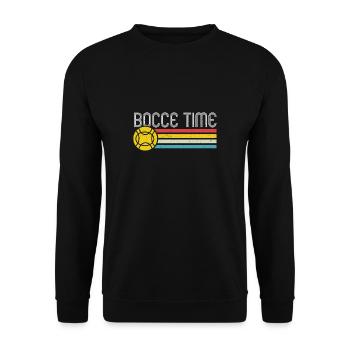 Bocce Time Shirt Gift Boccia Player - Unisex Sweatshirt - black - Front - Alina (178cm) & Michal (187cm)