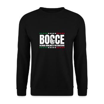 Cadeau de chemise de joueur de pétanque - Sweat-shirt Unisexe - noir - Devant - Alina (178cm) & Michal (187cm)