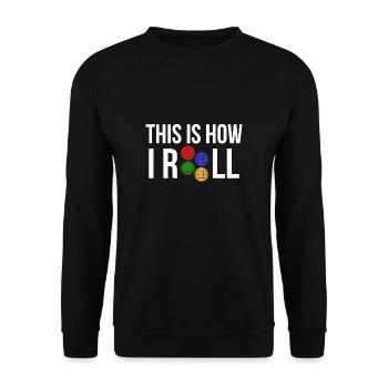 Voici comment je roule le maillot du joueur de boccia - Sweat-shirt Unisexe - noir - Devant - Alina (178cm) & Michal (187cm)