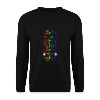T-shirt LGBT de la Saint-Patrick - Sweat-shirt Unisexe - noir - Devant - Alina (178cm) & Michal (187cm)