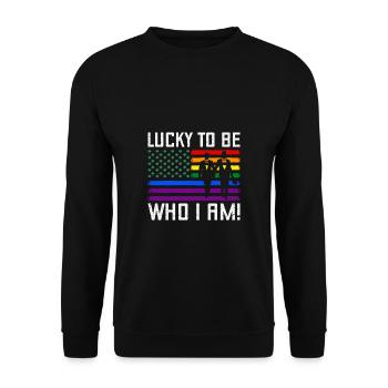 T-shirt LGBT de la Saint-Patrick - Sweat-shirt Unisexe - noir - Devant - Alina (178cm) & Michal (187cm)