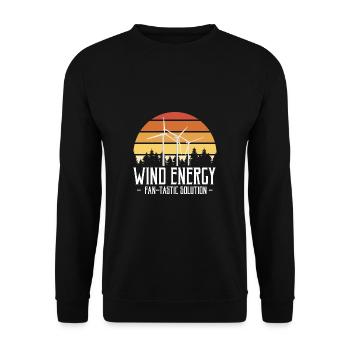 Wind Energy Fan-Tastic Solution Shirt - Unisex Pullover - Schwarz - Vorne - Alina (178cm) & Michal (187cm)