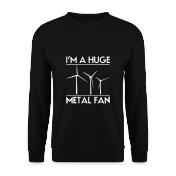 In A Huge Metal Fan Shirt Gift Pinwheels - Unisex Sweatshirt - black - Front - Alina (178cm) & Michal (187cm)