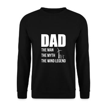 Papa L’homme Le mythe La légende Chemise Fête des pères - Sweat-shirt Unisexe - noir - Devant - Alina (178cm) & Michal (187cm)