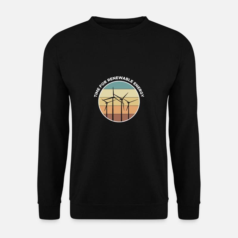 Time For Renewable Energy Shirt Geschenk - Unisex Pullover - Schwarz
