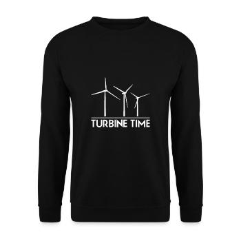 Vintage Retro Wind Energy Time Shirt Gift - Unisex Sweatshirt - black - Front - Alina (178cm) & Michal (187cm)