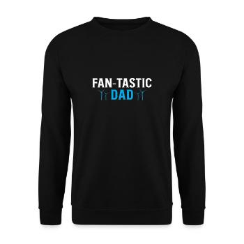 Fan-Tastic Dad Shirt Father's Day Dad Daddy - Unisex Sweatshirt - black - Front - Alina (178cm) & Michal (187cm)
