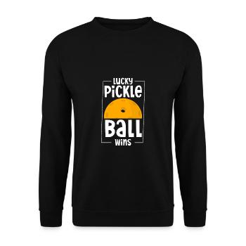Joueur de pickleball Cadeau de chandail de la Saint-Patrick - Sweat-shirt Unisexe - noir - Devant - Alina (178cm) & Michal (187cm)
