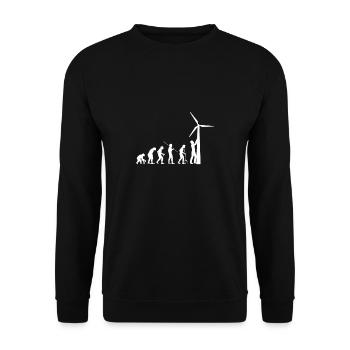 Evolution Wind Turbine Wind Energy Shirt Cadeau - Sweat-shirt Unisexe - noir - Devant - Alina (178cm) & Michal (187cm)