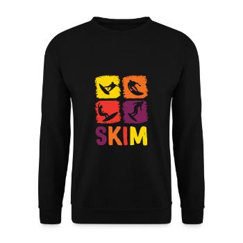 Cadeau de chemise Vintage Retro Skim - Sweat-shirt Unisexe - noir - Devant - Alina (178cm) & Michal (187cm)