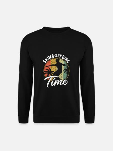 Skimboarding Time Shirt Gift - Unisex Sweatshirt - black