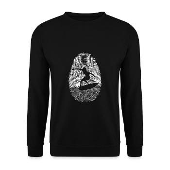 Fingerprint DNA Skimboarding - Unisex Sweatshirt - black - Front - Alina (178cm) & Michal (187cm)