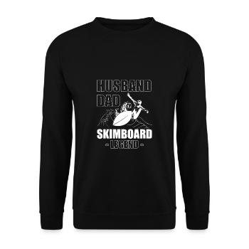 Mari Papa Skimboard Légende Papa Papa Fête des pères - Sweat-shirt Unisexe - noir - Devant - Alina (178cm) & Michal (187cm)