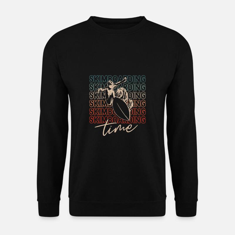 Skimboarding Time Shirt Gift - Unisex Sweatshirt - black