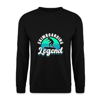 Cadeau de chemise Skimboarding Legend - Sweat-shirt Unisexe - noir - Devant - Alina (178cm) & Michal (187cm)
