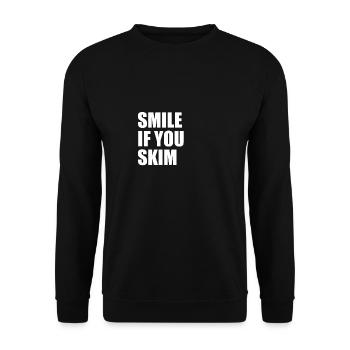 Smile If You Skim Shirt Gift Skimboarder - Sweat-shirt Unisexe - noir - Devant - Alina (178cm) & Michal (187cm)