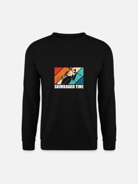 Vintage Retro Skimboard Time Shirt Geschenk - Unisex Pullover - Schwarz