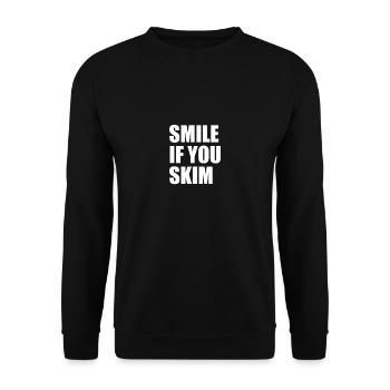 Smile If You Skim Shirt Gift Skimboarder - Sweat-shirt Unisexe - noir - Devant - Alina (178cm) & Michal (187cm)