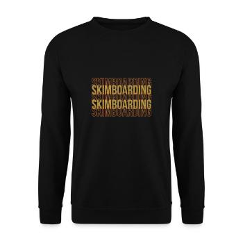Cadeau de chemise de skimboard - Sweat-shirt Unisexe - noir - Devant - Alina (178cm) & Michal (187cm)