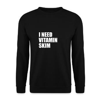 J’ai besoin de Vitamin Skim Shirt Cadeau Skimboard - Sweat-shirt Unisexe - noir - Devant - Alina (178cm) & Michal (187cm)
