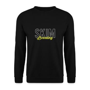 Skim Boarding Shirt Geschenk - Unisex Pullover - Schwarz - Vorne - Alina (178cm) & Michal (187cm)