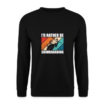 Id Rather Be Skimboarding - Unisex Pullover - Schwarz - Vorne - Alina (178cm) & Michal (187cm)