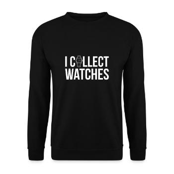 Je collectionne les montres Montres Chemise de collection - Sweat-shirt Unisexe - noir - Devant - Alina (178cm) & Michal (187cm)