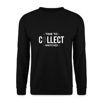 Time To Collect Watches Watch Collector Shirt - Unisex Sweatshirt - black - Front - Alina (178cm) & Michal (187cm)