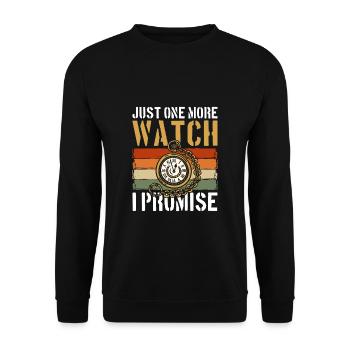 Just One More Watch I Promise - Unisex Pullover - Schwarz - Vorne - Alina (178cm) & Michal (187cm)