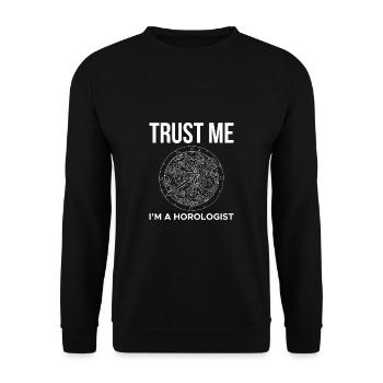 Croyez-moi, je suis horloger - Sweat-shirt Unisexe - noir - Devant - Alina (178cm) & Michal (187cm)
