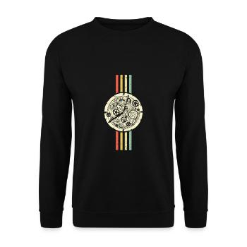 Watchmaker Watch Collector Shirt Cadeau - Sweat-shirt Unisexe - noir - Devant - Alina (178cm) & Michal (187cm)