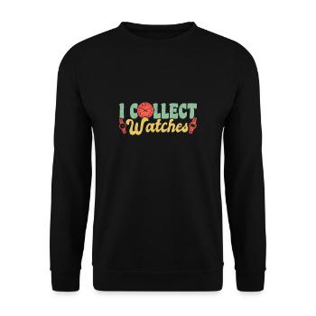 Je collectionne les montres Montres Chemise de collection - Sweat-shirt Unisexe - noir - Devant - Alina (178cm) & Michal (187cm)