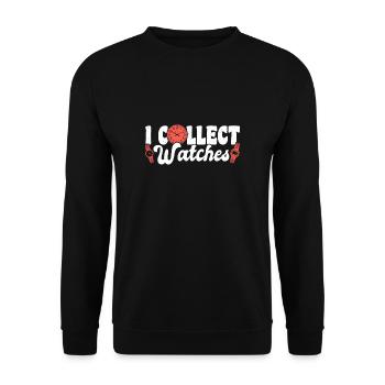 Je collectionne les montres Montres Chemise de collection - Sweat-shirt Unisexe - noir - Devant - Alina (178cm) & Michal (187cm)